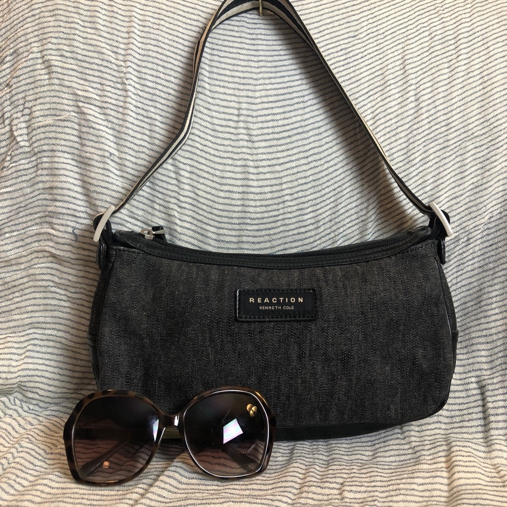 Kenneth Cole Reaction Black Denim Purse